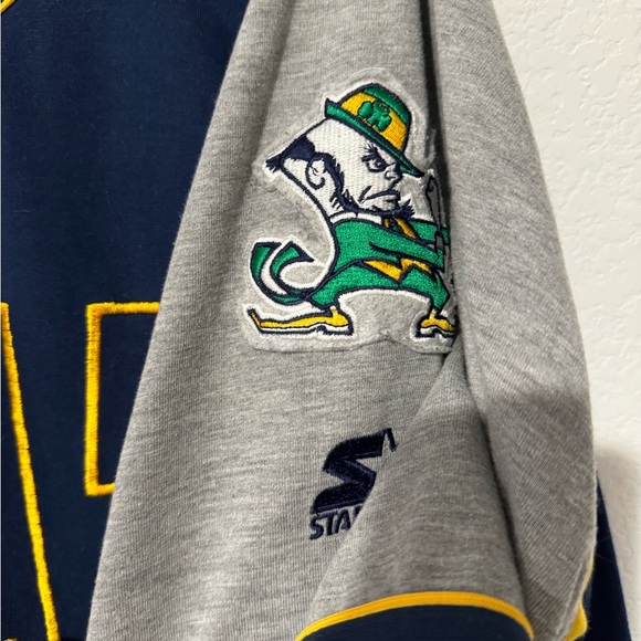 Mens Vintage Starter Notre Dame Fighting Irish button up - Picture 3 of 4